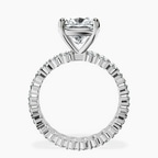 14kt White Gold Celeste Side Oval Lab Diamond Eternity Ring side right image one