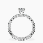 Platinum Celeste Side Oval Lab Diamond Eternity Ring side right image one