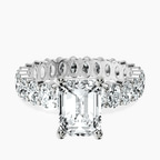 Platinum Celeste Side Oval Lab Diamond Eternity Ring front image