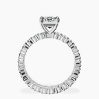 Platinum Celeste Side Oval Lab Diamond Eternity Ring side right image one