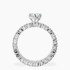 Platinum Celeste Side Oval Lab Diamond Eternity Ring side right image one