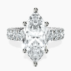 14kt White Gold Celeste Side Oval Lab Diamond Eternity Ring front image