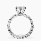 14kt White Gold Celeste Side Oval Lab Diamond Eternity Ring side right image one