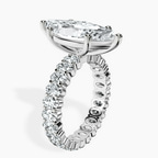 14kt White Gold Celeste Side Oval Lab Diamond Eternity Ring standing product image one