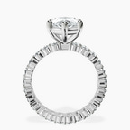 14kt White Gold Celeste Side Oval Lab Diamond Eternity Ring side right image one