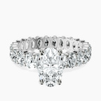 Platinum Celeste Side Oval Lab Diamond Eternity Ring front image