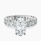 Platinum Celeste Side Oval Lab Diamond Eternity Ring front image