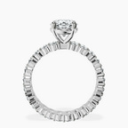 2.06 ct. oval Celeste Side Oval Ring in 10kt white gold side right image one