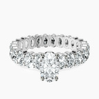 Platinum Celeste Side Oval Lab Diamond Eternity Ring front image
