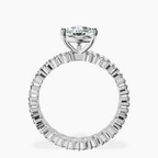 Platinum Celeste Side Oval Lab Diamond Eternity Ring side right image one