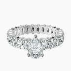 Platinum Celeste Side Oval Lab Diamond Eternity Ring front image