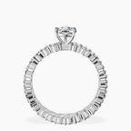 Platinum Celeste Side Oval Lab Diamond Eternity Ring side right image one
