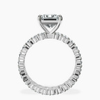 Platinum Celeste Side Oval Lab Diamond Eternity Ring side right image one