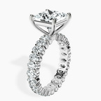 14kt White Gold Celeste Side Oval Lab Diamond Eternity Ring standing product image one