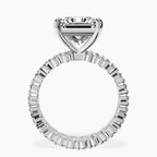 14kt White Gold Celeste Side Oval Lab Diamond Eternity Ring side right image one