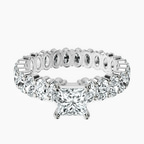 Platinum Celeste Side Oval Lab Diamond Eternity Ring front image