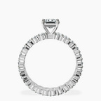 Platinum Celeste Side Oval Lab Diamond Eternity Ring side right image one