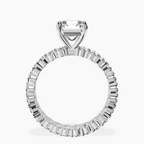 Platinum Celeste Side Oval Lab Diamond Eternity Ring side right image one