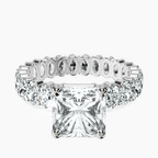 14kt White Gold Celeste Side Oval Lab Diamond Eternity Ring front image