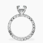 14kt White Gold Celeste Side Oval Lab Diamond Eternity Ring side right image one