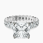 Platinum Celeste Side Oval Lab Diamond Eternity Ring front image
