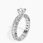 18kt White Gold Celeste Side Oval Lab Diamond Eternity Ring standing product image one