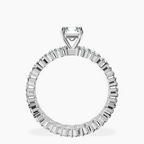 18kt White Gold Celeste Side Oval Lab Diamond Eternity Ring side right image one