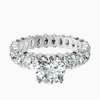 18kt White Gold Celeste Side Oval Lab Diamond Eternity Ring front image
