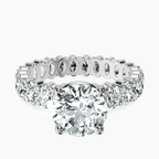 18ct White Gold Celeste Side Oval Lab Diamond Eternity Ring front image