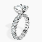 14kt White Gold Celeste Side Oval Lab Diamond Eternity Ring standing product image one