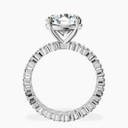 14kt White Gold Celeste Side Oval Lab Diamond Eternity Ring side right image one
