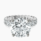 Platinum Celeste Side Oval Lab Diamond Eternity Ring front image