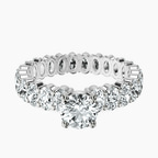 10kt White Gold Celeste Side Oval Lab Diamond Eternity Ring front image