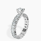 10kt White Gold Celeste Side Oval Lab Diamond Eternity Ring standing product image one