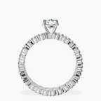10kt White Gold Celeste Side Oval Lab Diamond Eternity Ring side right image one