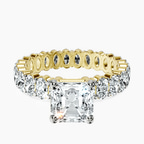 18ct Yellow Gold Celeste Side Oval Lab Diamond Eternity Ring front image
