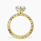 9ct Yellow Gold Celeste Side Oval Lab Diamond Eternity Ring side right image one