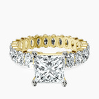 14ct Yellow Gold Celeste Side Oval Lab Diamond Eternity Ring front image