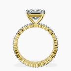 2.80 ct. princess Celeste Side Oval Ring in 18kt yellow gold side right image one