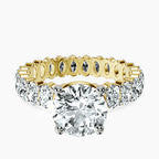 14ct Yellow Gold Celeste Side Oval Lab Diamond Eternity Ring front image