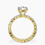 14ct Yellow Gold Celeste Side Oval Lab Diamond Eternity Ring side right image one