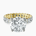 14kt Yellow Gold Celeste Side Oval Lab Diamond Eternity Ring front image