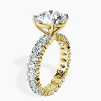 14kt Yellow Gold Celeste Side Oval Lab Diamond Eternity Ring standing product image one