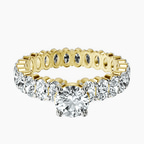 10kt Yellow Gold Celeste Side Oval Lab Diamond Eternity Ring front image