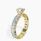 10kt Yellow Gold Celeste Side Oval Lab Diamond Eternity Ring standing product image one