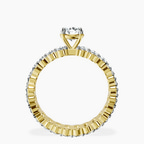 10kt Yellow Gold Celeste Side Oval Lab Diamond Eternity Ring side right image one