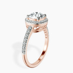 10kt Rose Gold Anastasia Halo Lab Diamond Ring standing product image one