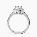 2.06 ct. oval Anastasia Halo Ring in platinum side right image one