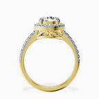 18kt Yellow Gold Anastasia Halo Lab Diamond Ring side right image one