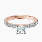 18kt Rose Gold Sara Tapered Eternity Lab Diamond Ring front image